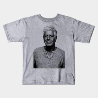 Anthony Bourdain Pencil Art Kids T-Shirt